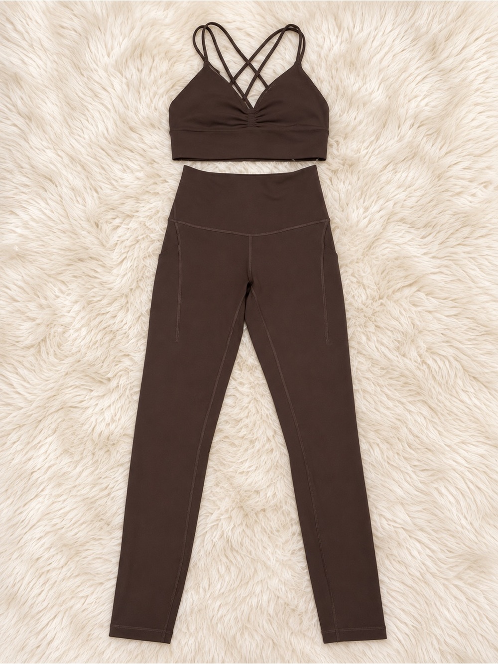 lululemon athletica Brown High-Rise Leggings and top